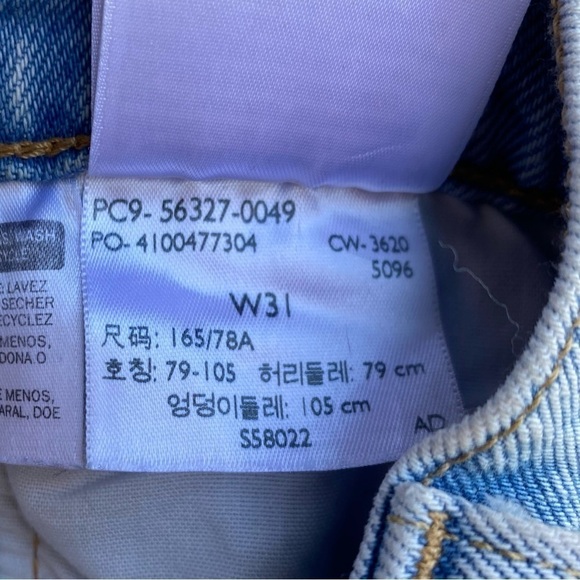 Levi's Jeans 501 High Rise Light Tango Denim Shorts - Picture 7 of 8